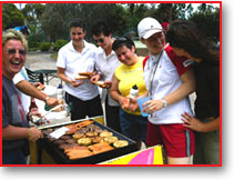 gay tennis melbourne - at the barbecue