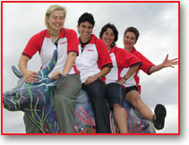 gay tennis melbourne - team on cow